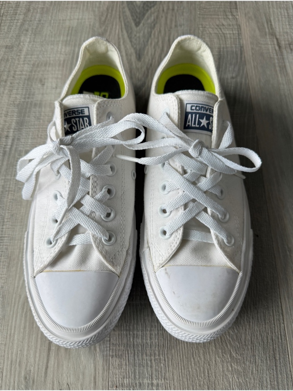 Converse All-Star White Low Top Chuck Taylor II sneakers with Lunarlon